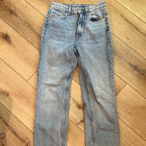 High waist straight leg mom jean